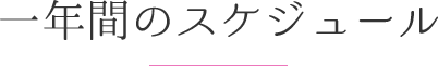 一年間のスケジュール
